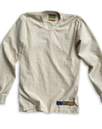Recycled Cotton Long Sleeve T-Shirt in Natural Cotton with Campfire Audio Color Block Logo Tag