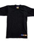 Recycled Cotton Short Sleeve T-Shirt in Black with Campfire Audio Color Block Logo Tag